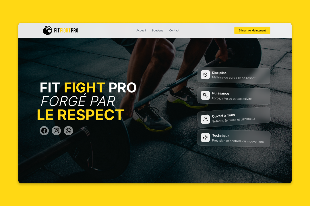 Fit Fight Pro Gym Website